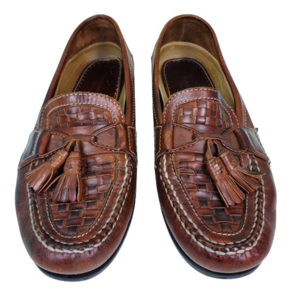 Johnston & Murphy Passport Loafers, Men's size 11.5, brown and tan - Picture 3 of 10